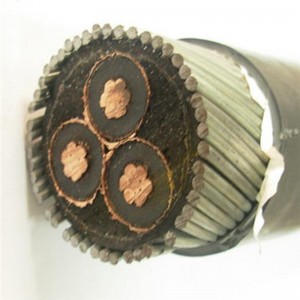 SANS 1339 XLPE eristetty 6mm 3-ydininen Swa-panssaroitu kaapeli nimellisjännitteille 3,8 / 6,6 KV - 19/33 KV